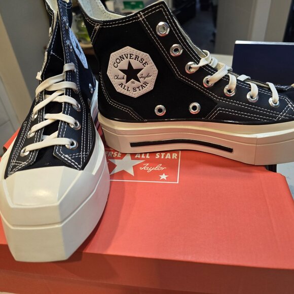 Converse Chuck 70 De Luxe Squared 'Black' - A06435C Womens Size 7 Shoes NEW - Picture 4 of 10